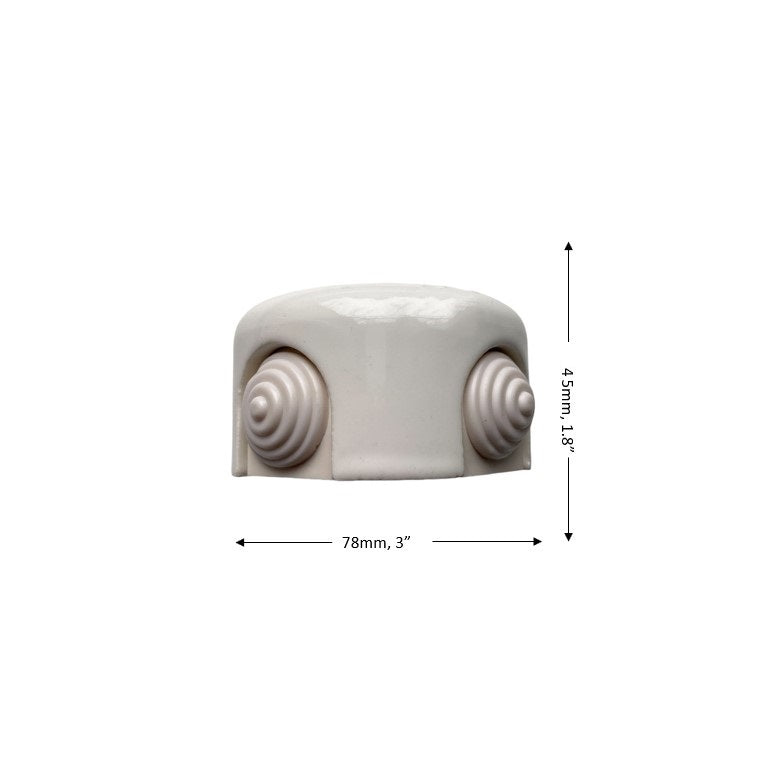 Porcelain Junction Box Loft Retro Vintage Cottage Ceramic Surface Mounting White