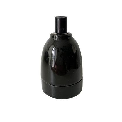 Porcelain Lamp Holder E27 Hanging Vintage Loft Retro Cottage Ceramic Black