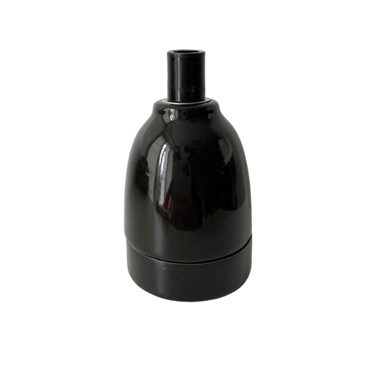 Porcelain Lamp Holder E27 Hanging Vintage Loft Retro Cottage Ceramic Black