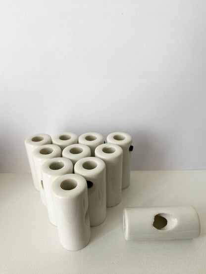 Porcelain Cable Decentraliser Surface Mounting Vintage Loft Retro Cottage Ceramic White