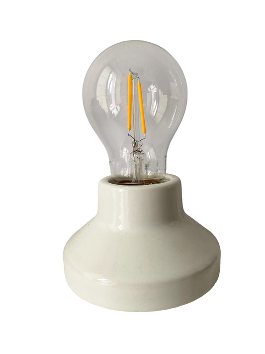 Porcelain High Frequency Lamp Holder E27 Vintage Loft Retro Cottage Ceramic White
