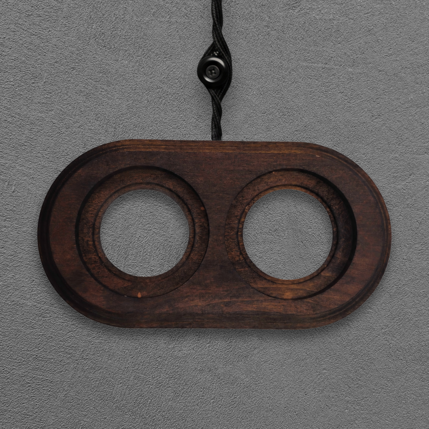 Surface Mount Socket and Switch Double Frame in Dark Brown