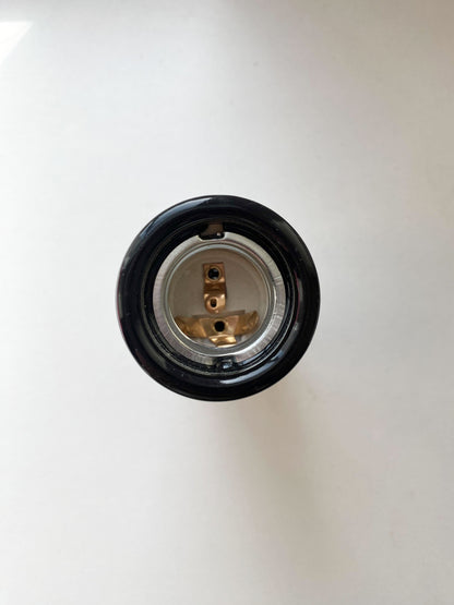 Hanging Lamp Holder Porcelain E27 Hanging Vintage Loft Retro Cottage Ceramic Black