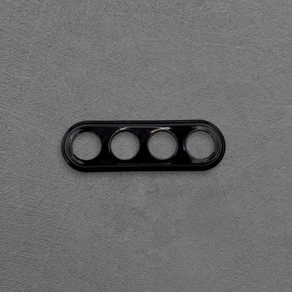 black porcelain quadruple frame, flush-mount