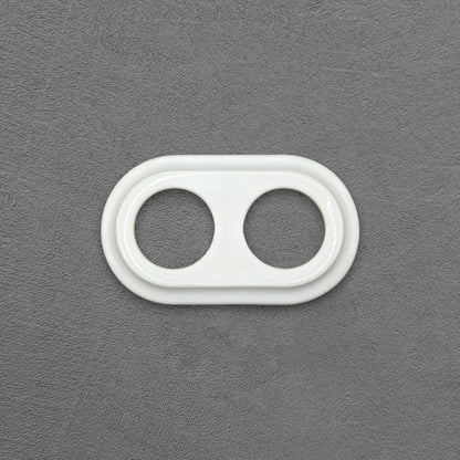 Flush Mount Socket and Switch Frame for UK Series - Double | Porcelain