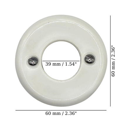 white porcelain dimmer switch cover, flush-mount, measurements