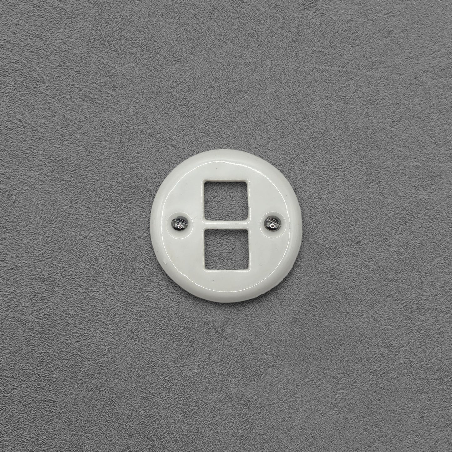 white porcelain rj45 ethernet socket cover, flush-mount