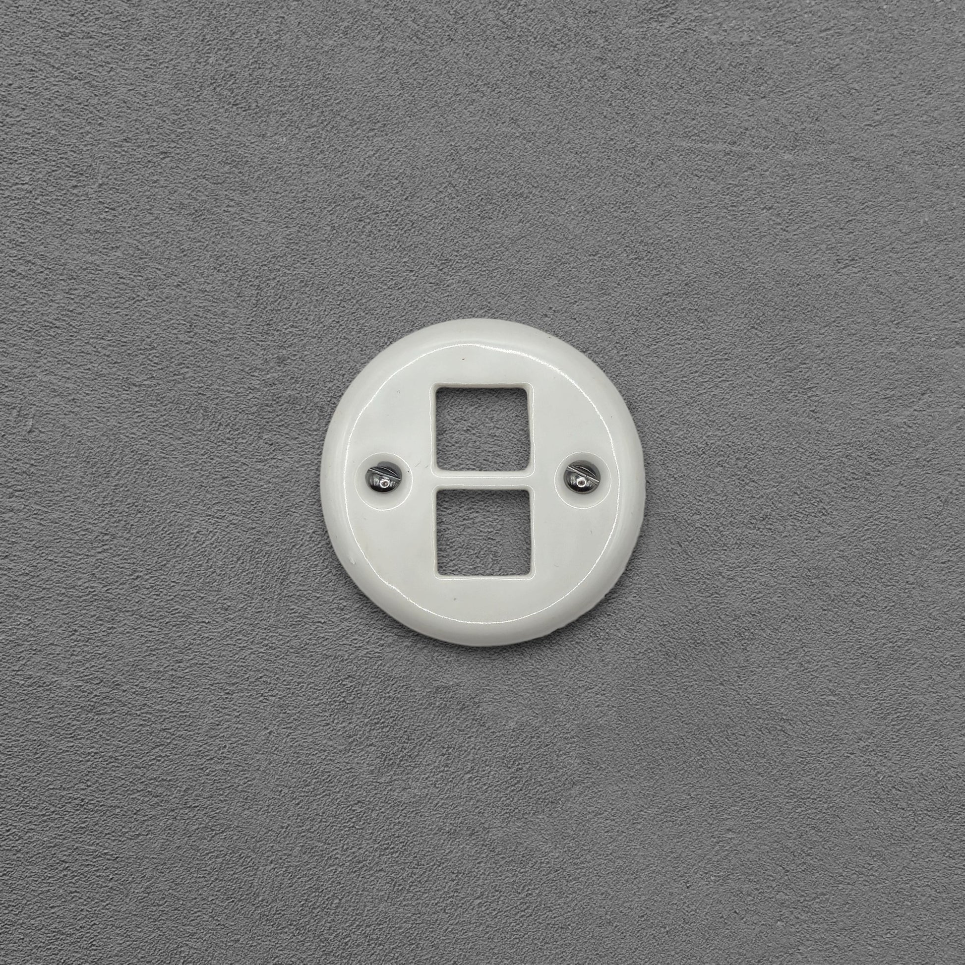 white porcelain rj45 ethernet socket cover, flush-mount