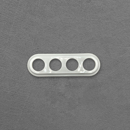 white porcelain quadruple frame, flush-mount