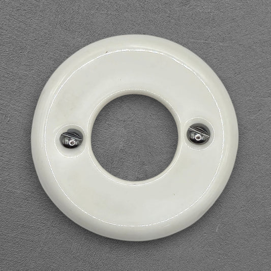 Porcelain Frame For Flush For Mounted Dimmer Switch Loft Retro Vintage Cottage Ceramic White