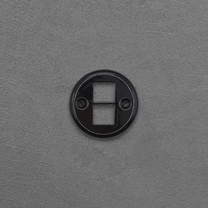 black porcelain rj45 ethernet socket cover, flush-mount