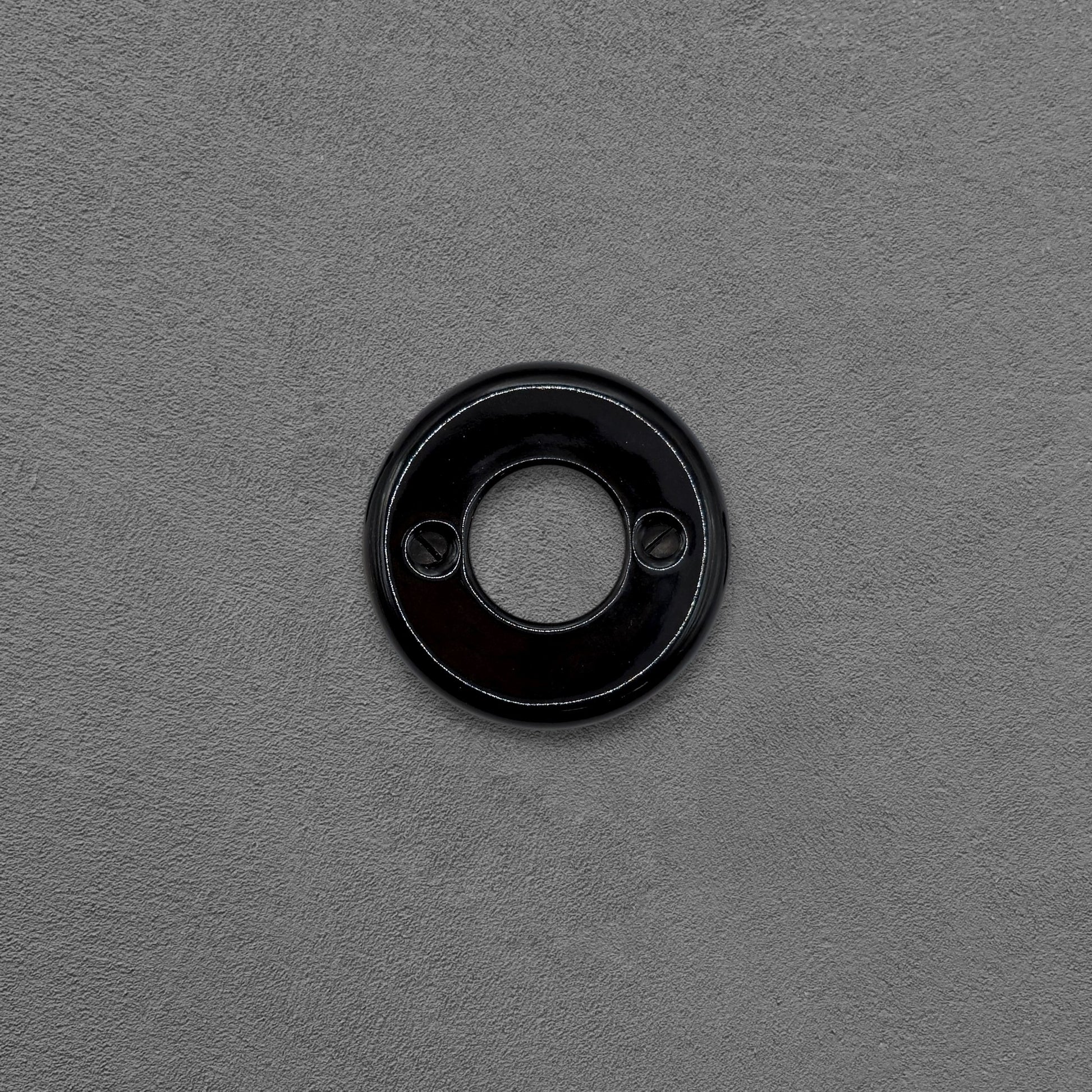 black porcelain dimmer switch cover, flush-mount