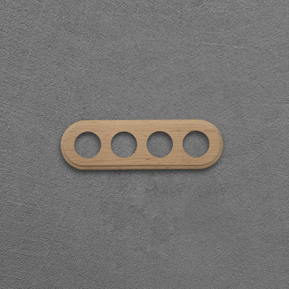 Wooden Loft Retro Quadruple Socket Frame 4 Holes For Flush-Mounted Series Vintage Cottage Natural Wood