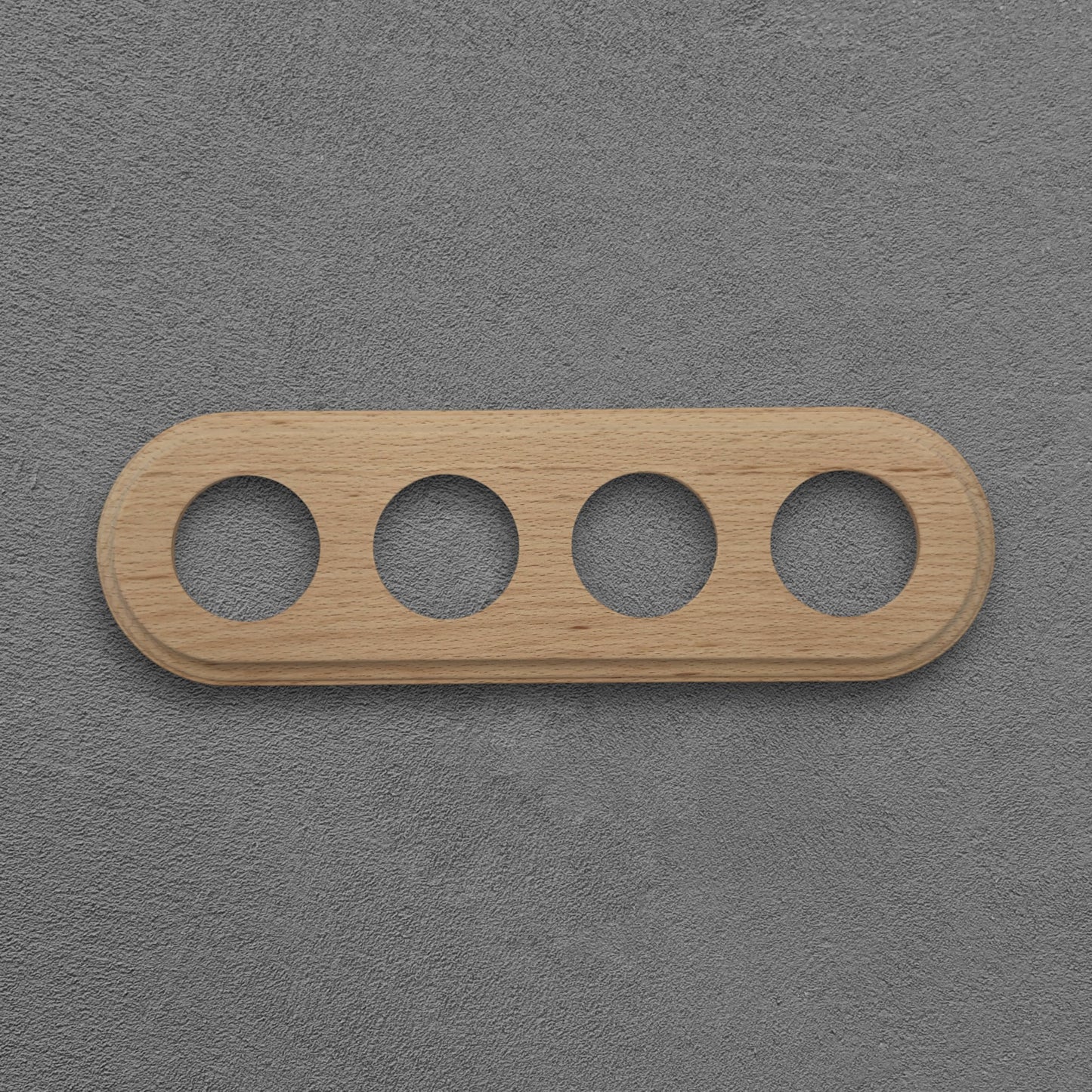Wooden Loft Retro Quadruple Socket Frame 4 Holes For Flush-Mounted Series Vintage Cottage Natural Wood