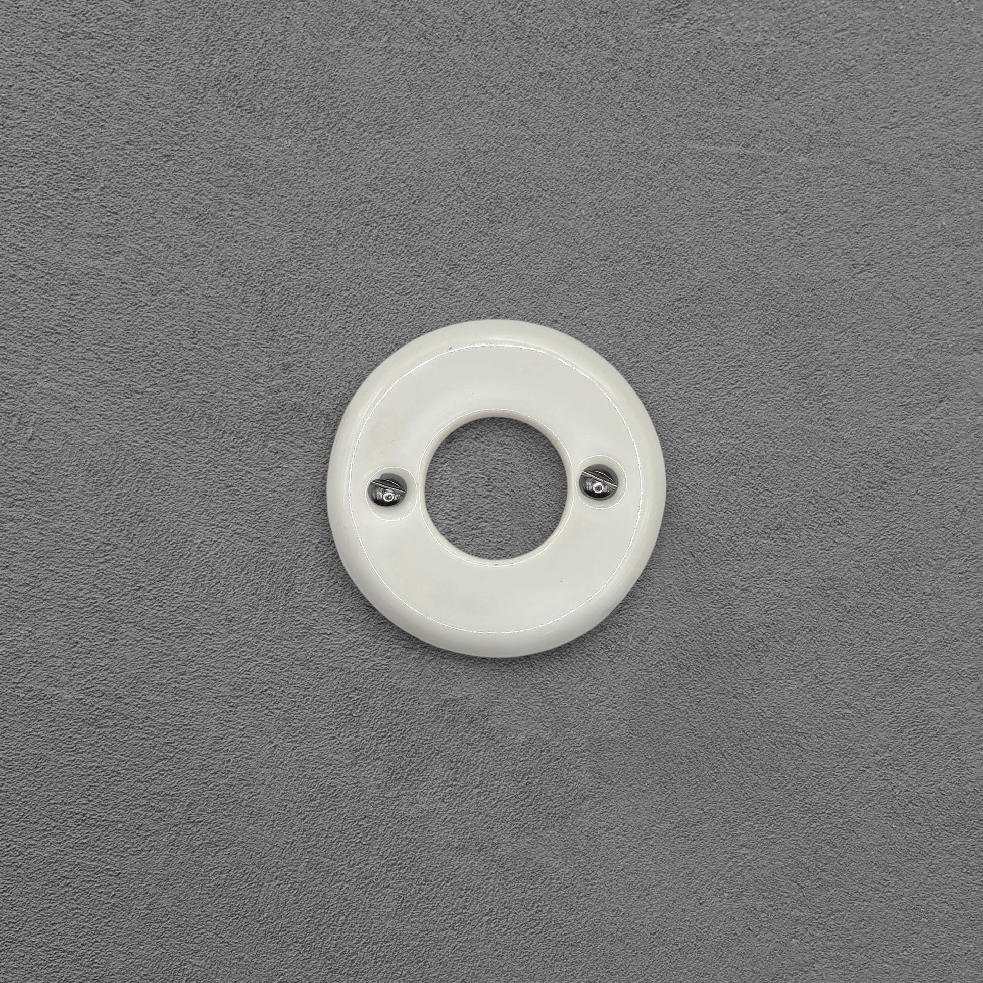 white porcelain dimmer switch cover, flush-mount