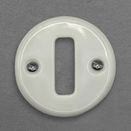 Porcelain Frame Replacement Part Flush Mounted Push Button Switch-Single Loft Retro Vintage Cottage Ceramic White