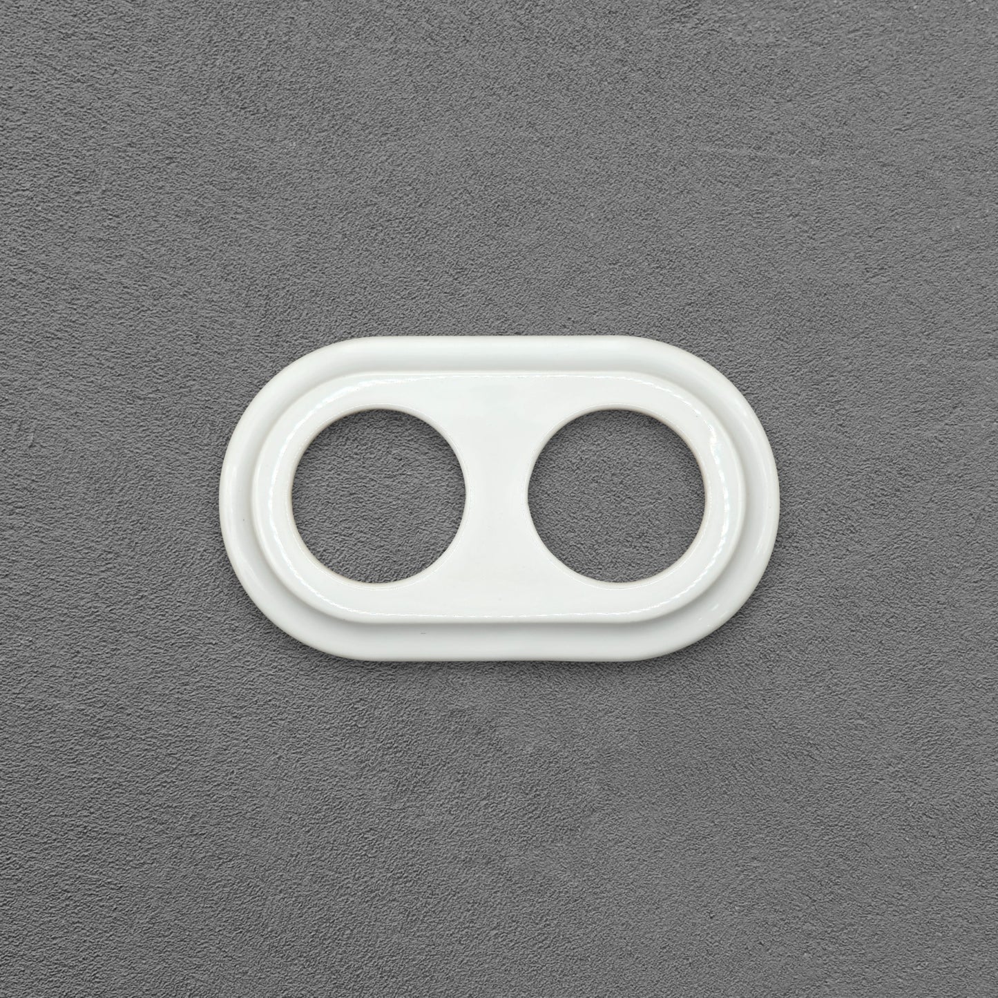 white porcelain double frame, flush-mount