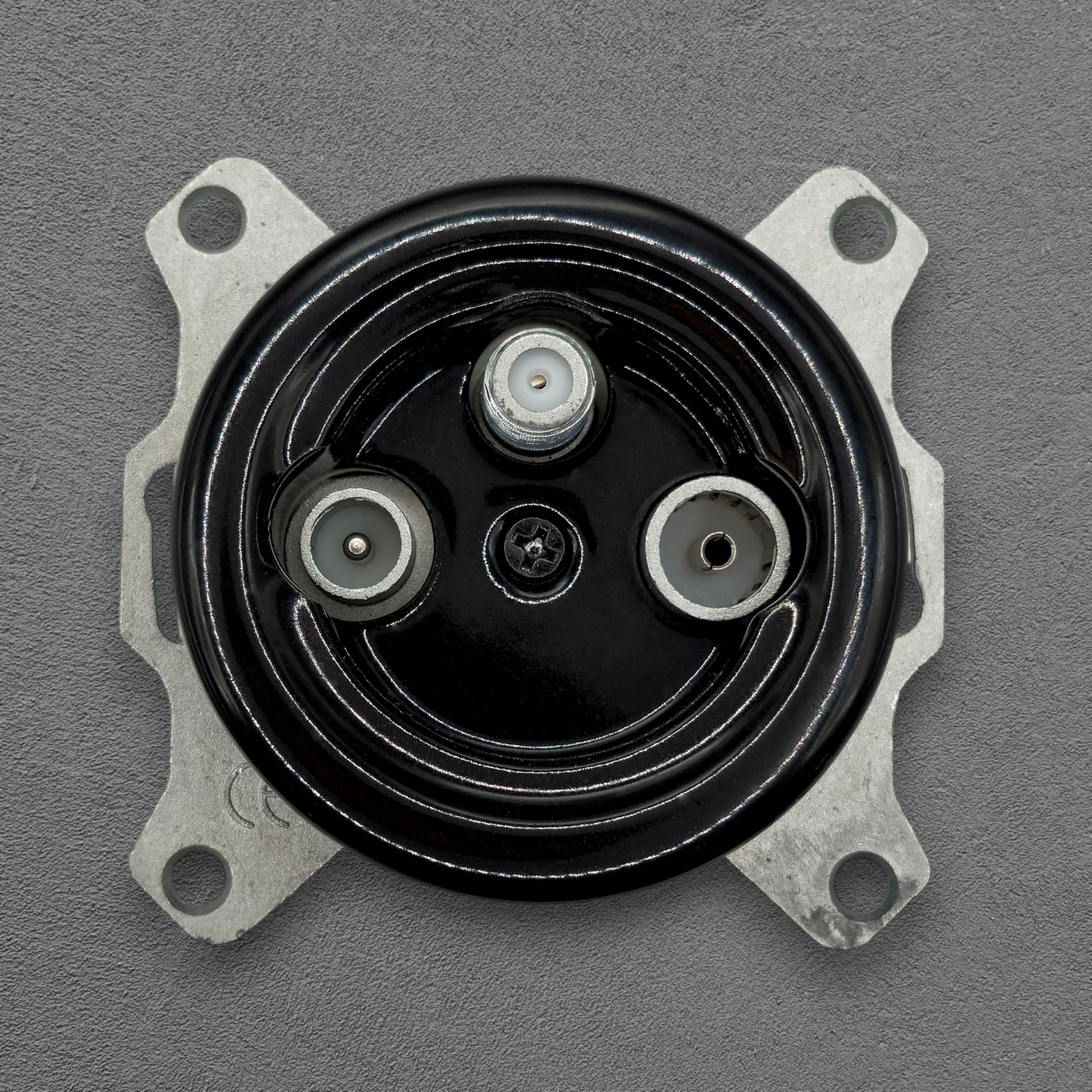 Porcelain Connection Inner Part Loft Retro TV/SAT Socket Flush-Mounting Vintage Cottage Ceramic Black