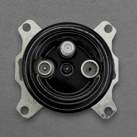 Porcelain Connection Inner Part Loft Retro TV/SAT Socket Flush-Mounting Vintage Cottage Ceramic Black