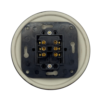 Retro Style Black Ceramic Crossing Toggle Switch With A Big Knob Flushed-Mounted