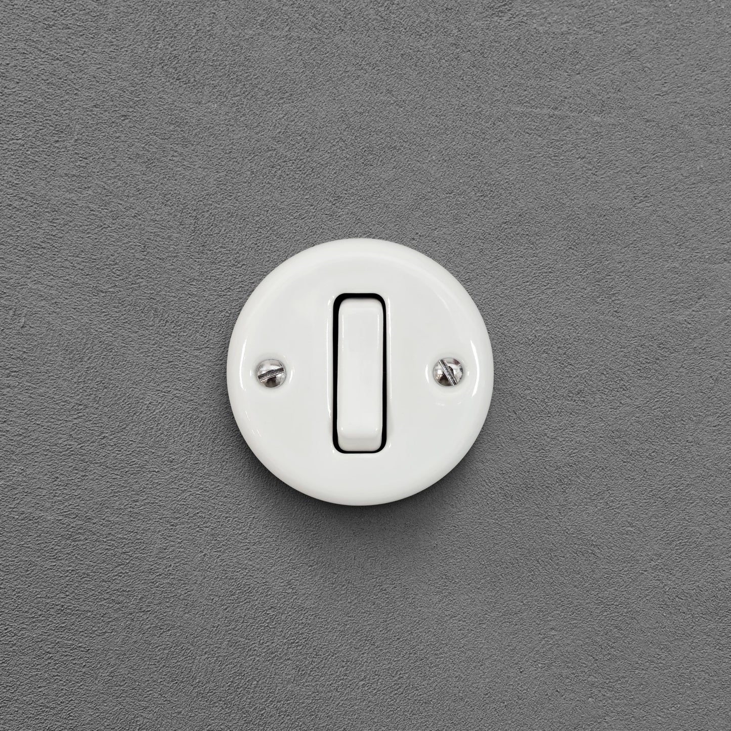 Light Switch Porcelain Loft Retro 1 Gang Two-way Surface-Mounting Vintage Cottage Ceramic White