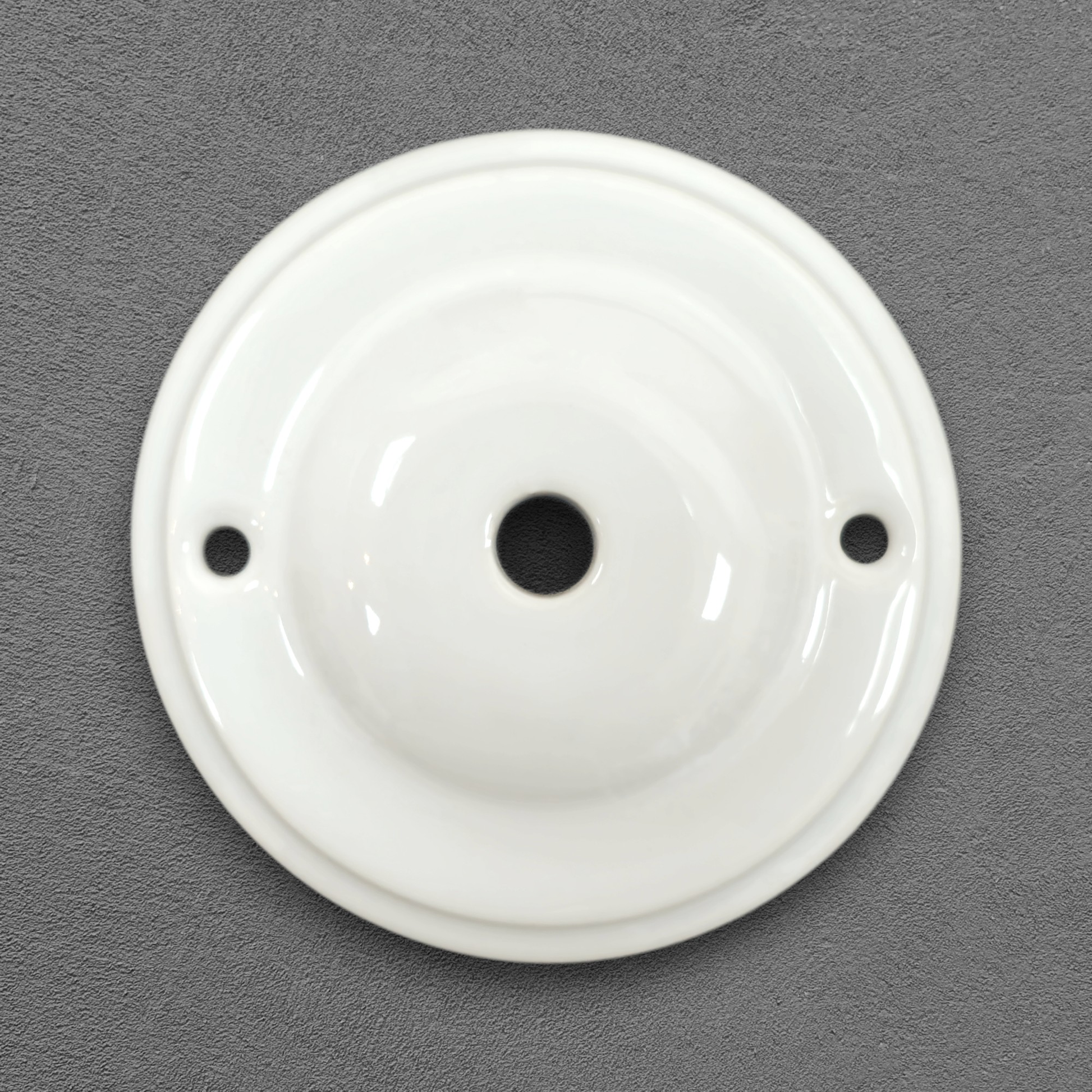white porcelain big dome ceiling rose 100x28mm, front