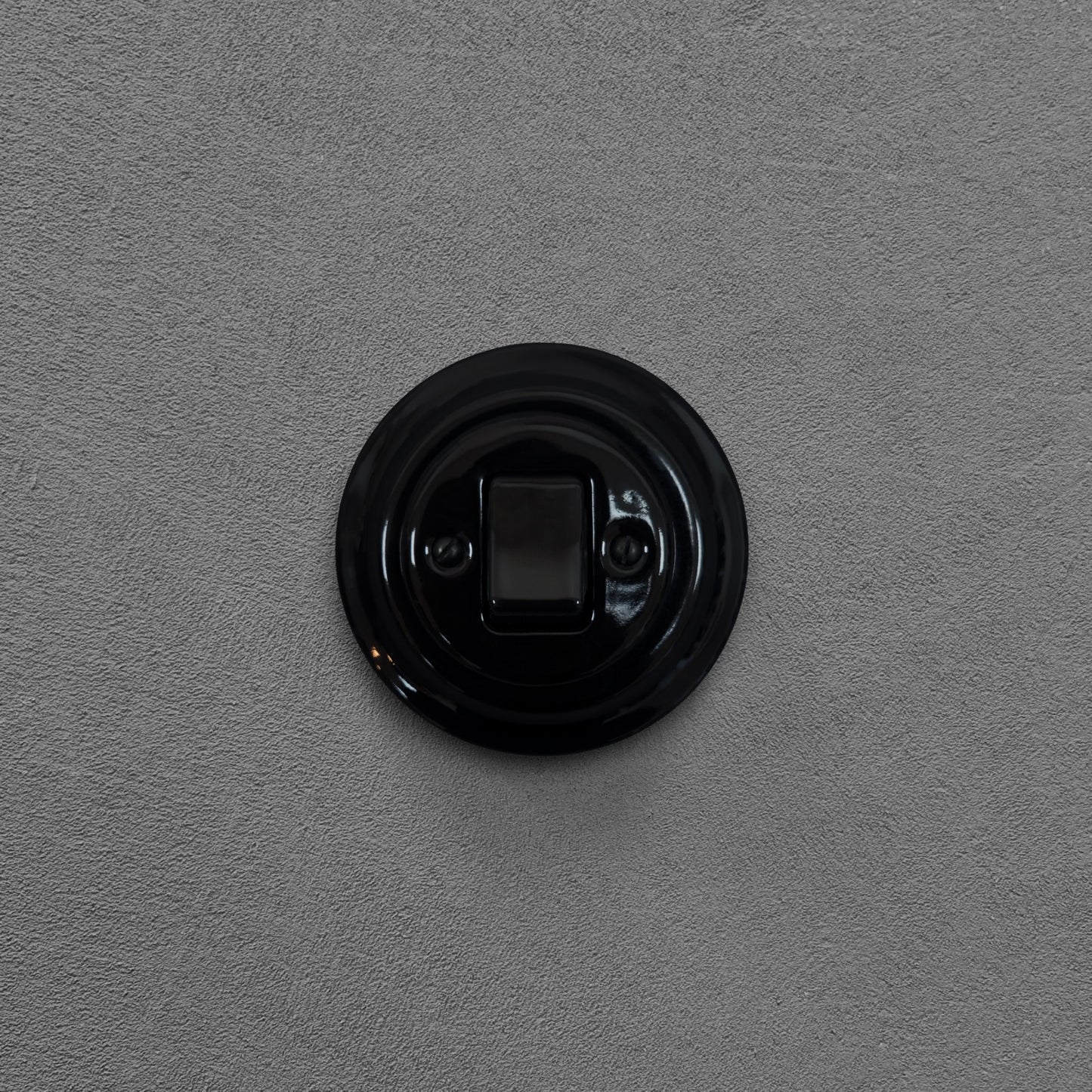 black porcelain 1gang2way big key light switch, flush-mount