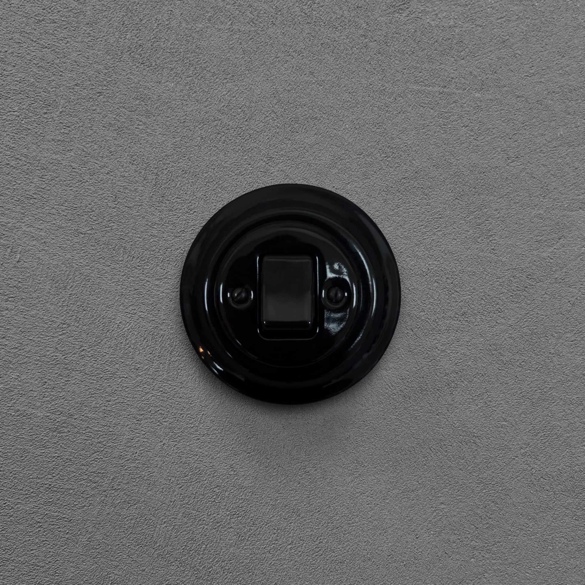 black porcelain 1gang2way big key light switch, flush-mount