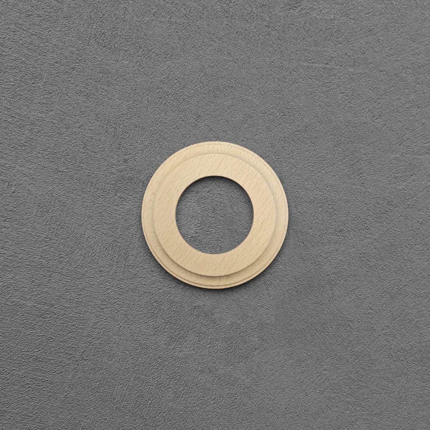 natural wood single frame, flush-mount