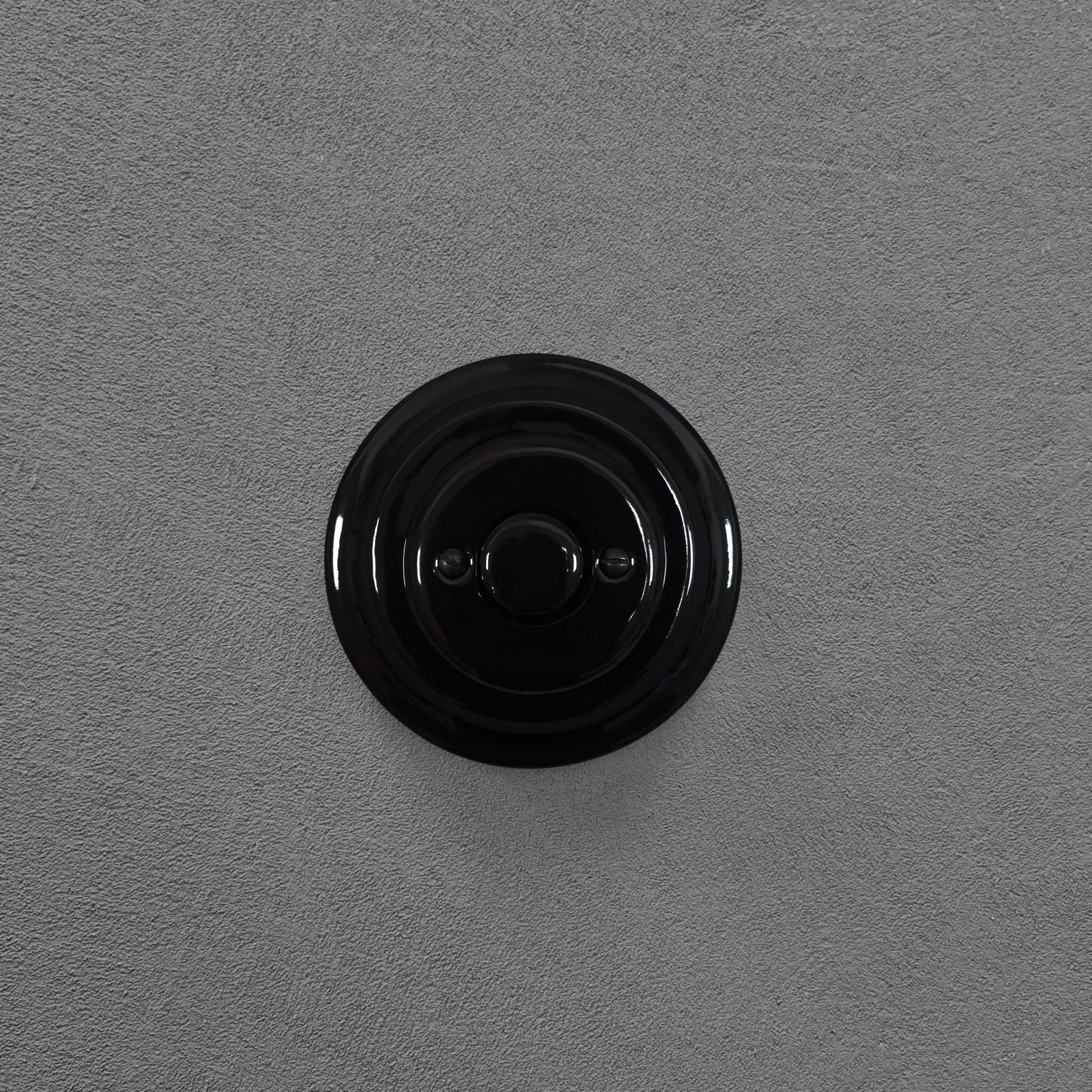 Retro Loft Style Dimmer Light Switch Industrial Flushed-Mounting Vintage Cottage Ceramic Black