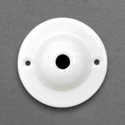 white porcelain dome ceiling rose 80x30mm, front