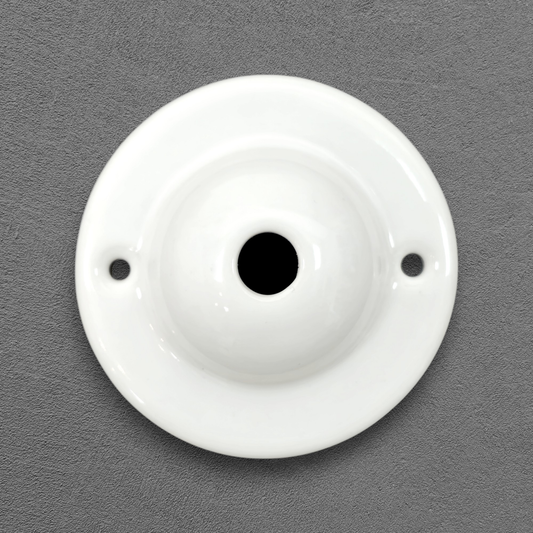 white porcelain dome ceiling rose 80x30mm, front