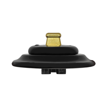 Retro Style Black Ceramic Crossing Toggle Switch With A Big Knob Flushed-Mounted