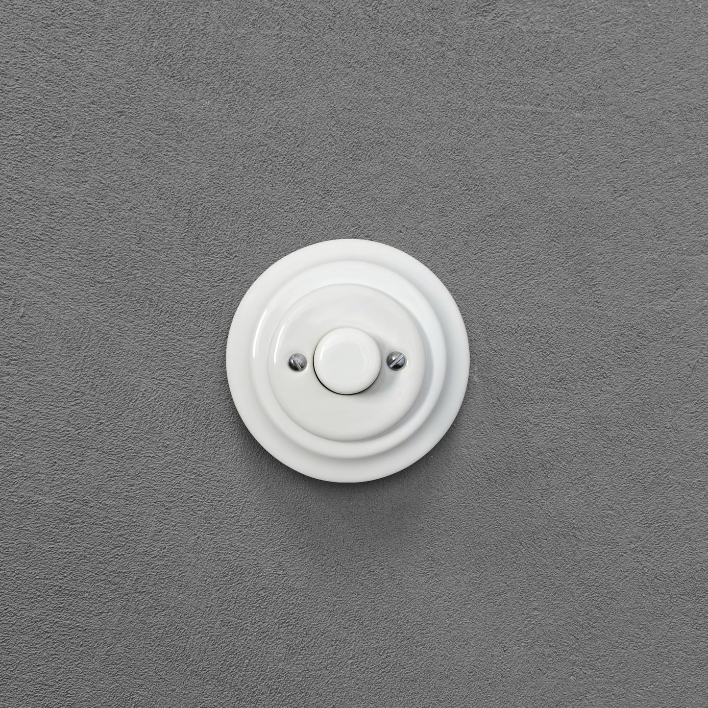 Retro Loft Style Dimmer Light Switch Industrial Flushed-Mounting Vintage Cottage Ceramic White
