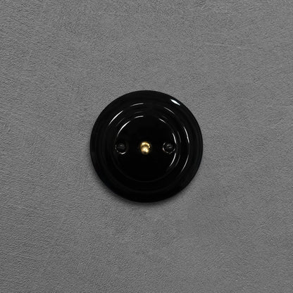 black porcelain 1gang2way toggle switch, flush-mount