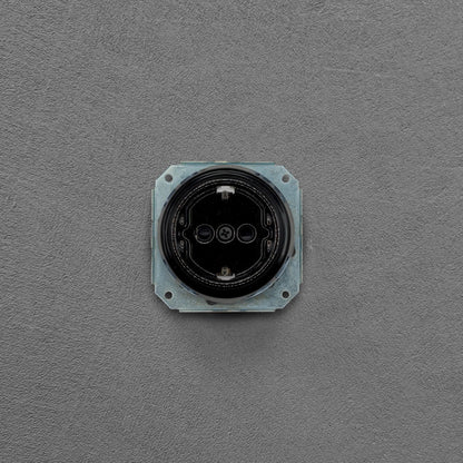 round black porcelain wall socket insert minimalist vintage