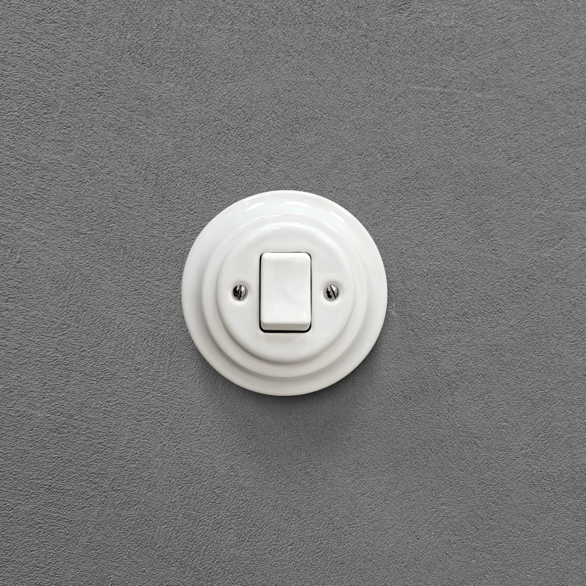 white porcelain 1gang2way big key light switch, flush-mount