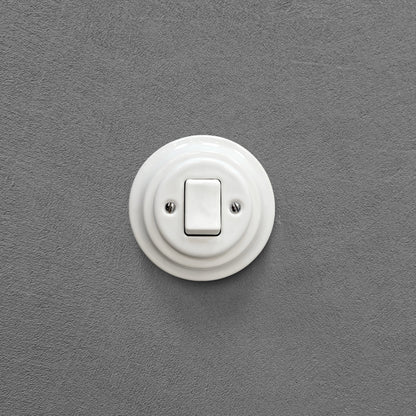 white porcelain 1gang2way big key light switch, flush-mount