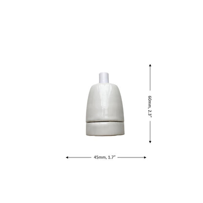 Porcelain Lamp Holder E27 Hanging Vintage Loft Retro Cottage Ceramic White