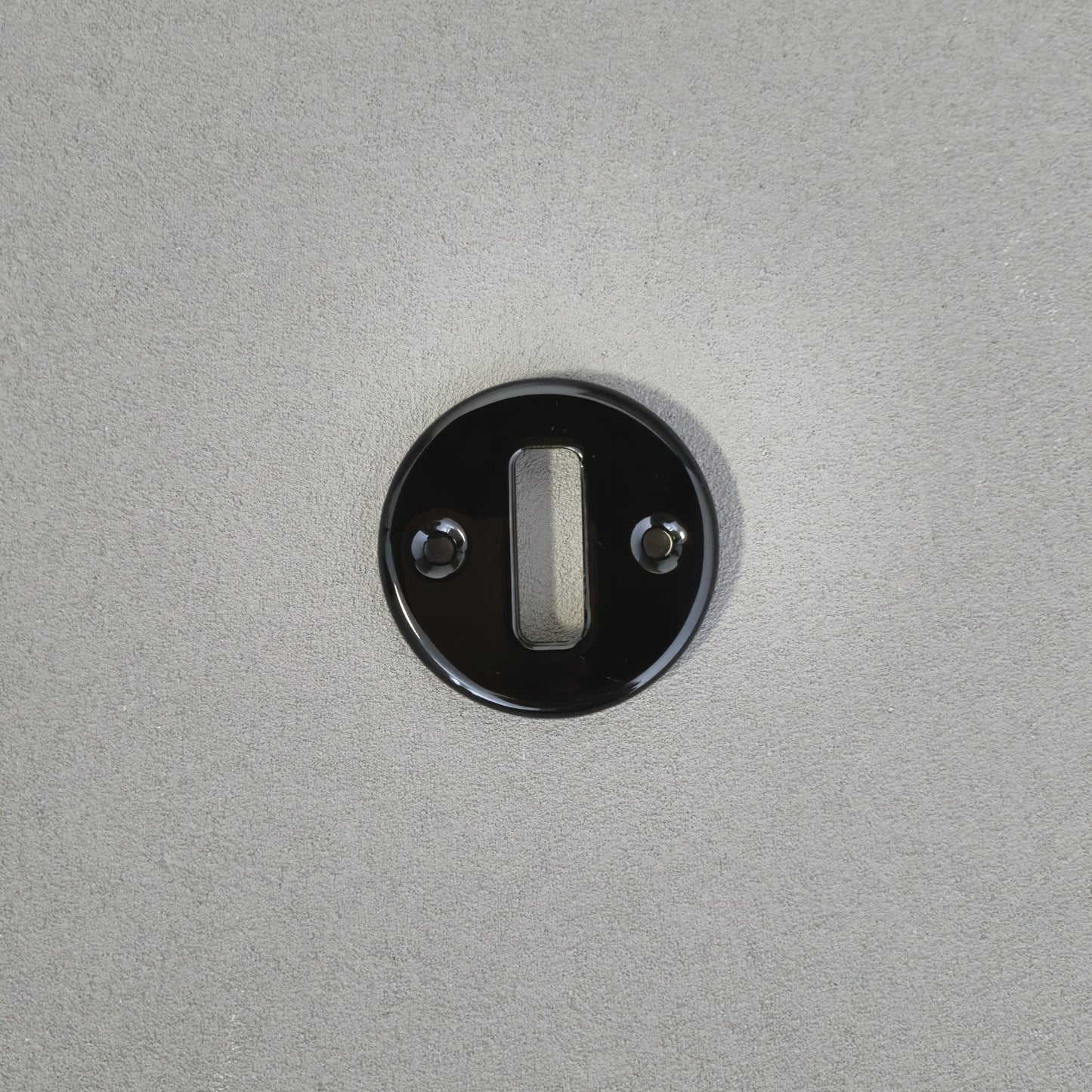 Retro style Black Ceramic Frame Replacement Part Flushed-Mounted Push Button Switch-Single Loft Vintage Cottage