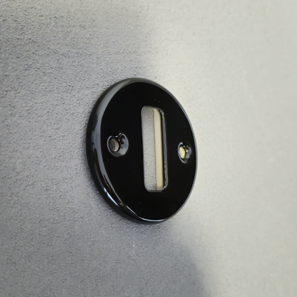 Retro style Black Ceramic Frame Replacement Part Flushed-Mounted Push Button Switch-Single Loft Vintage Cottage
