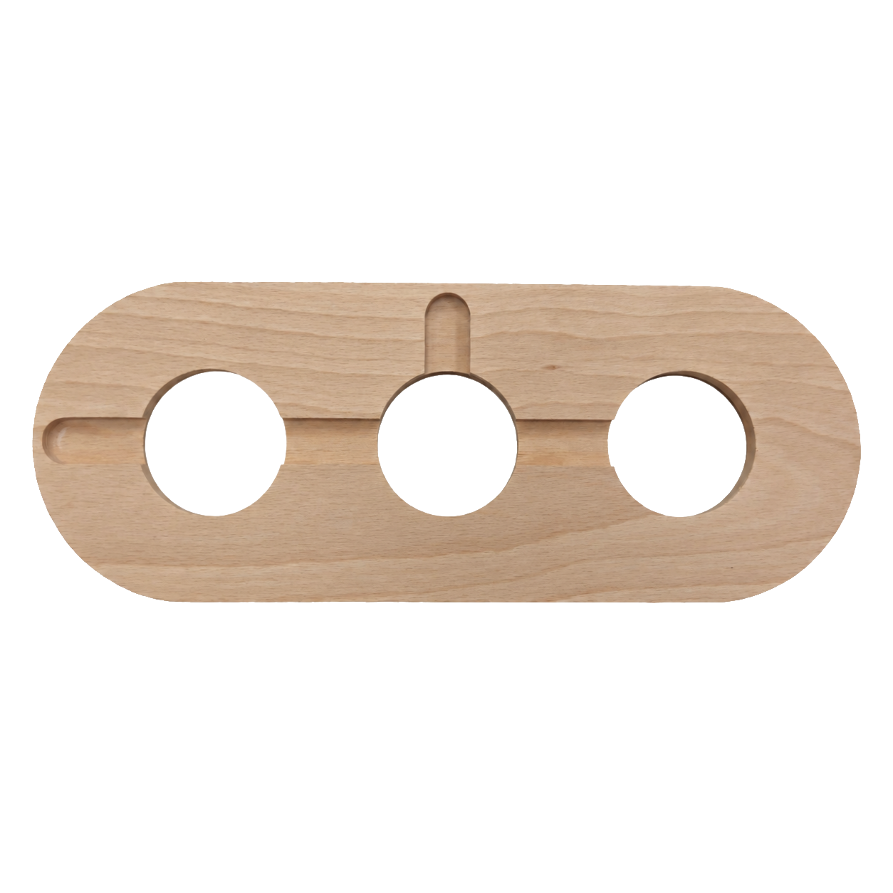 Surface Mount Socket and Switch Triple Frame in Light Brown
