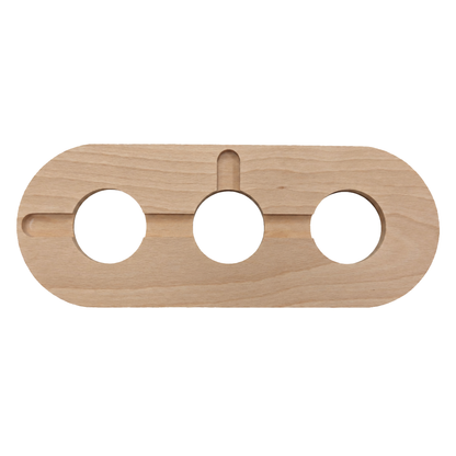 Surface Mount Socket and Switch Triple Frame in Light Brown