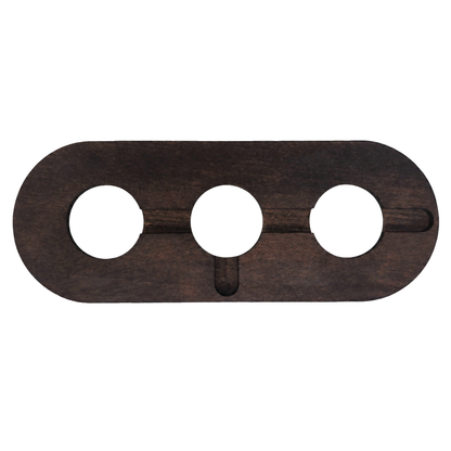 Surface Mount Socket and Switch Triple Frame in Dark Brown