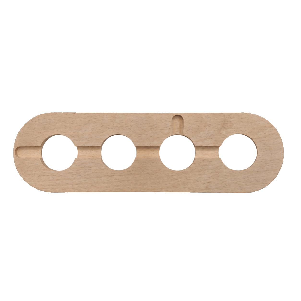 Surface Mount Socket and Switch Quadruple Frame in Light Brown