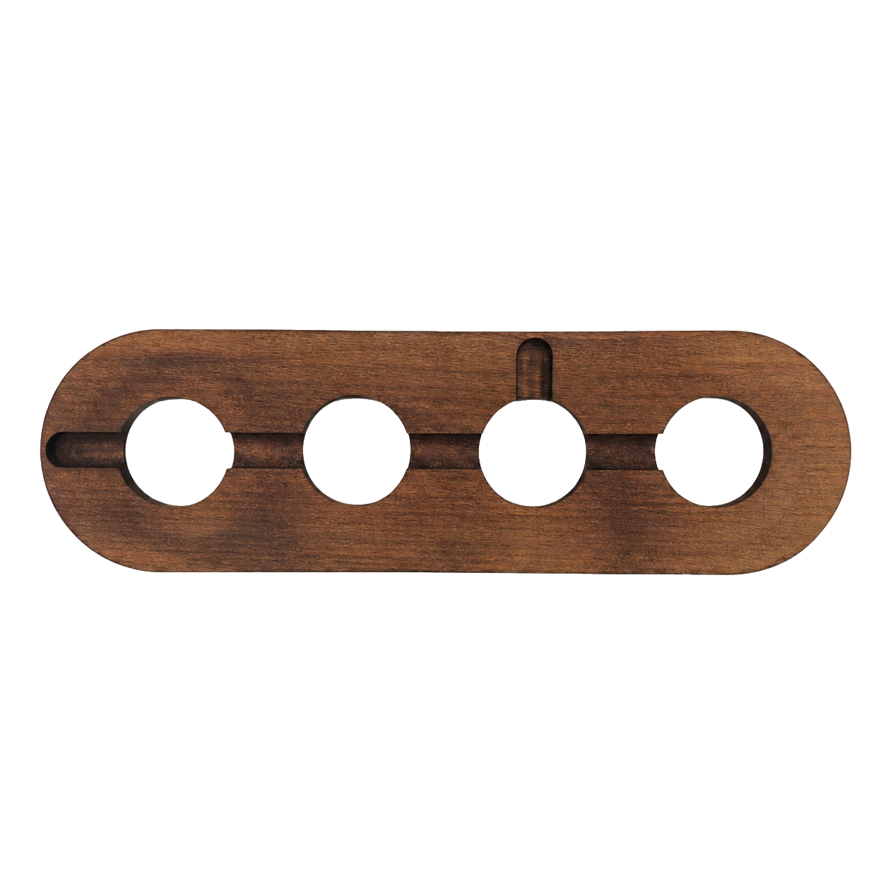 Surface Mount Socket and Switch Quadruple Frame in Dark Brown