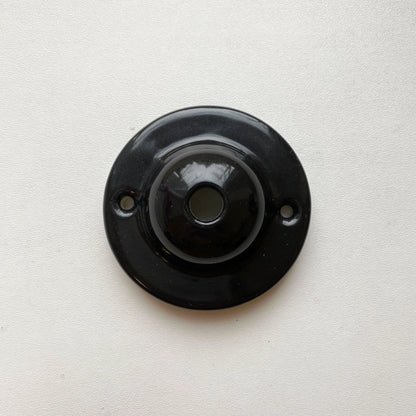 Ceiling Rose Dome Shape Porcelain Surface Mounting Vintage Loft Retro Cottage Ceramic Black