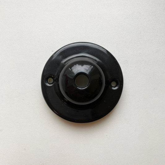 Ceiling Rose Dome Shape Porcelain Surface Mounting Vintage Loft Retro Cottage Ceramic Black