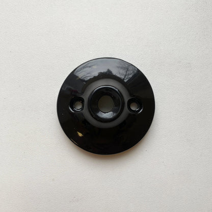 Ceiling Rose Cone Shape Porcelain Surface Mounting Vintage Loft Retro Cottage Ceramic Black