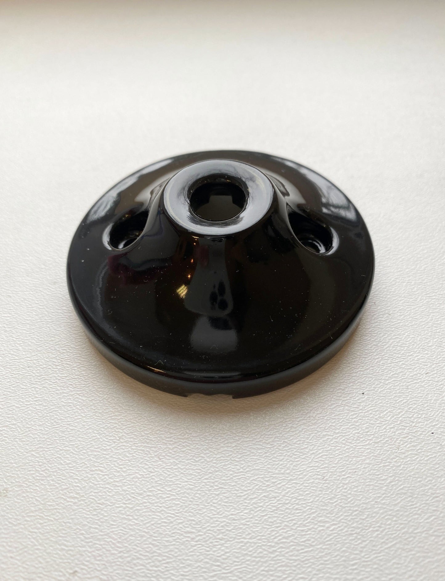 Ceiling Rose Cone Shape Porcelain Surface Mounting Vintage Loft Retro Cottage Ceramic Black